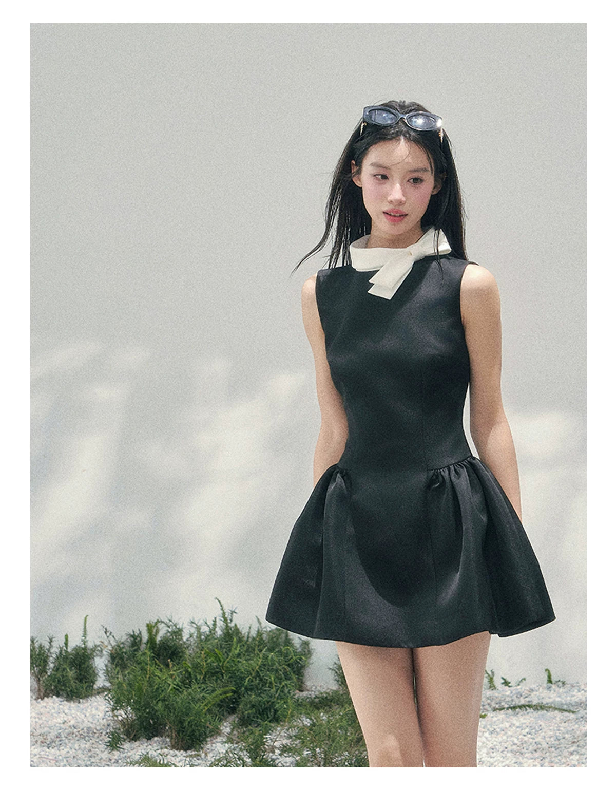 Liliane Ballroom Puff-Sleeve Mini Dress