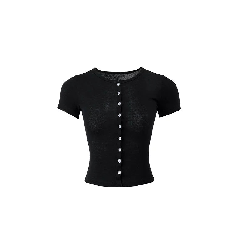 Slightly Sheer Knitted T-shirt - CHINASQUAD