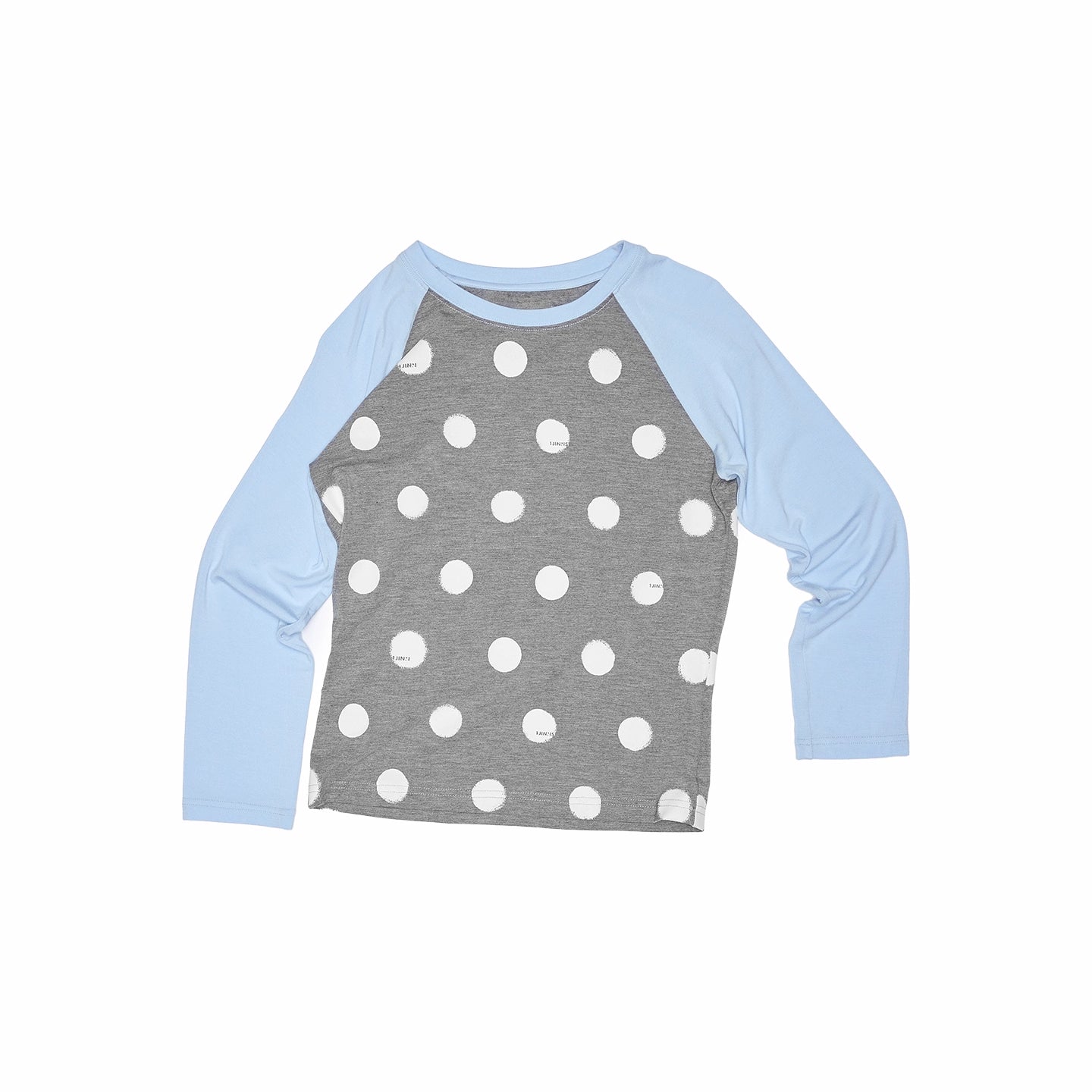 Color-Block Patchwork Polka Dot Print Raglan T-shirt