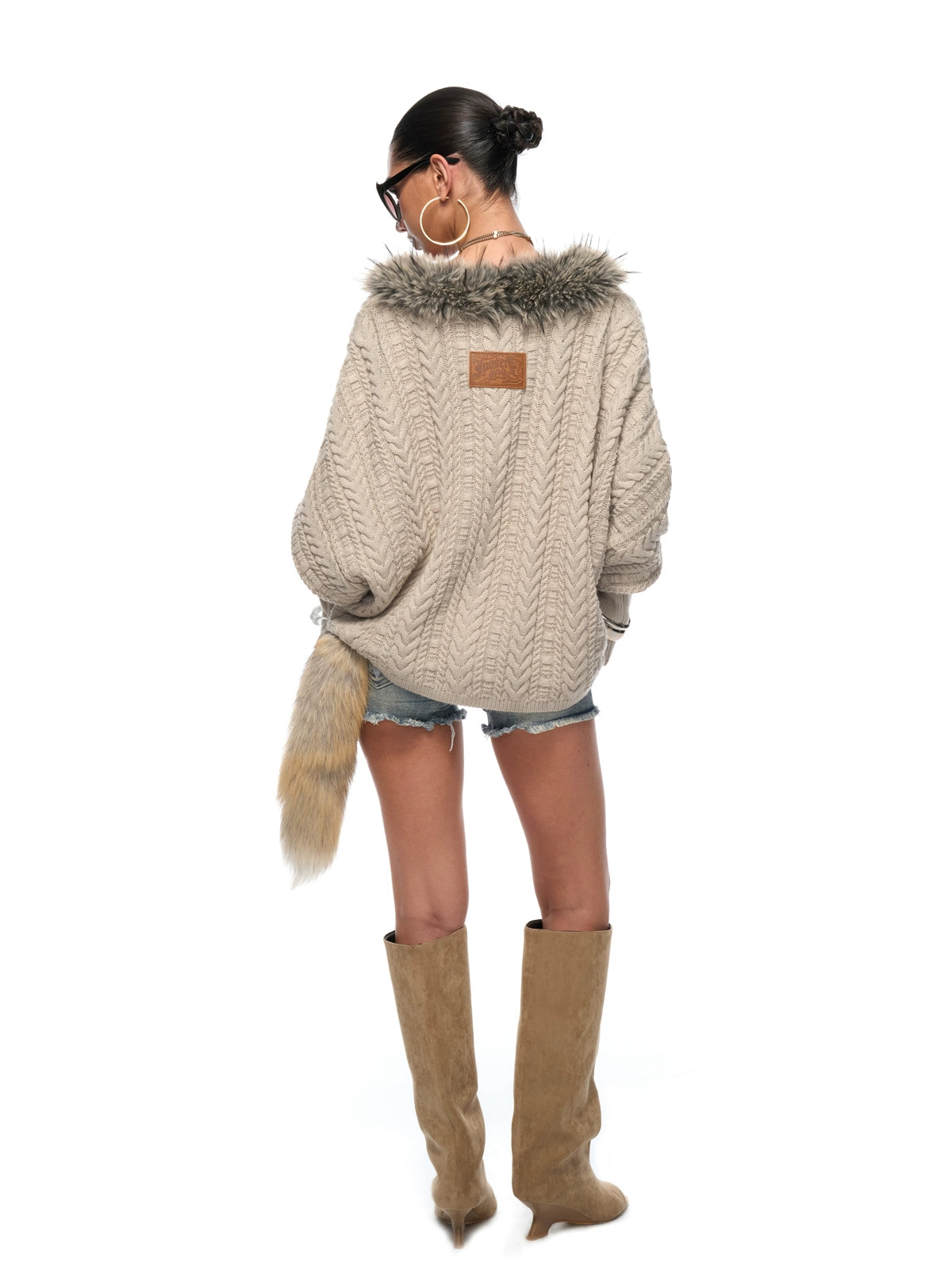 Wool-Blend Batwing Sweater