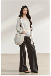 Tailored Draped Straight-Leg Trousers - CHINASQUAD