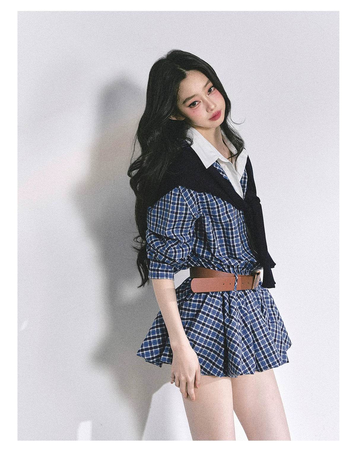 Hepburn-Style Bubble Hem Mini Dress