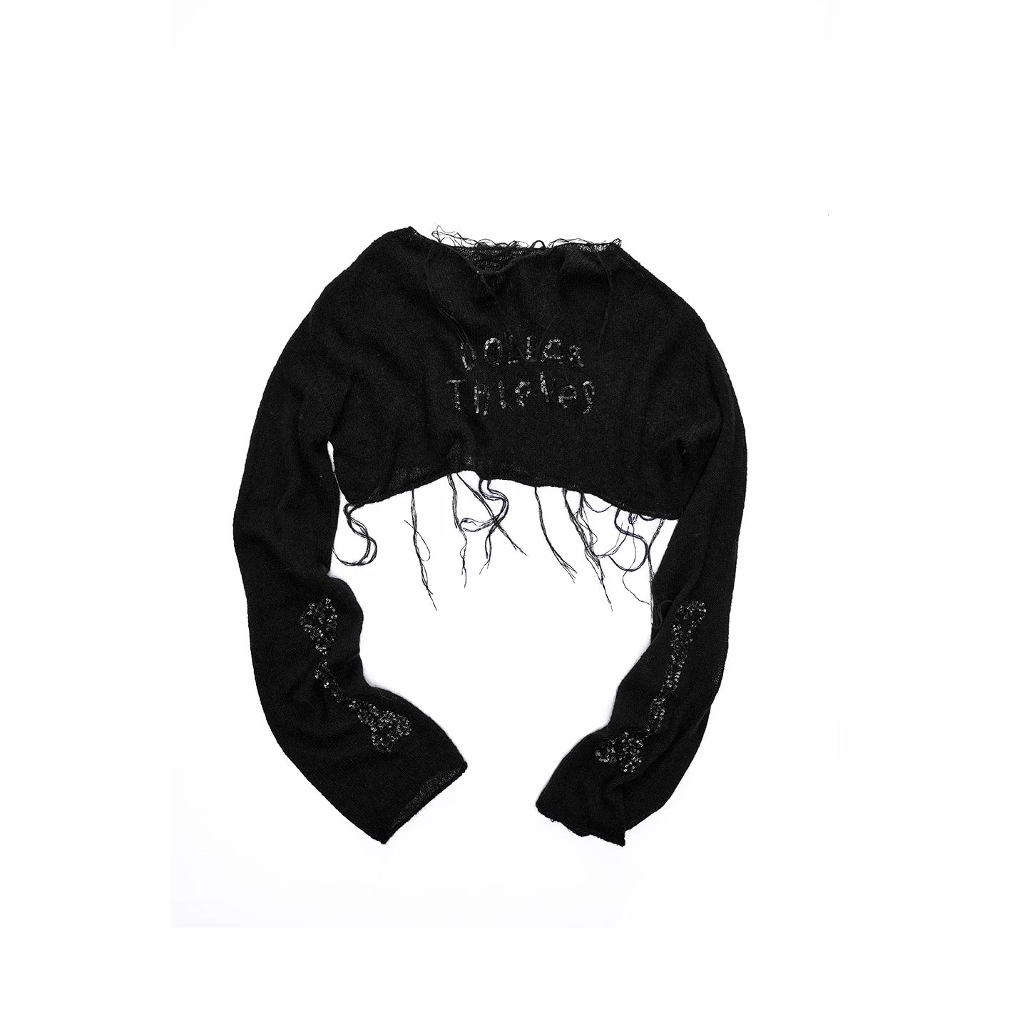 Mohair Sequin Sheer Knit Base Layer