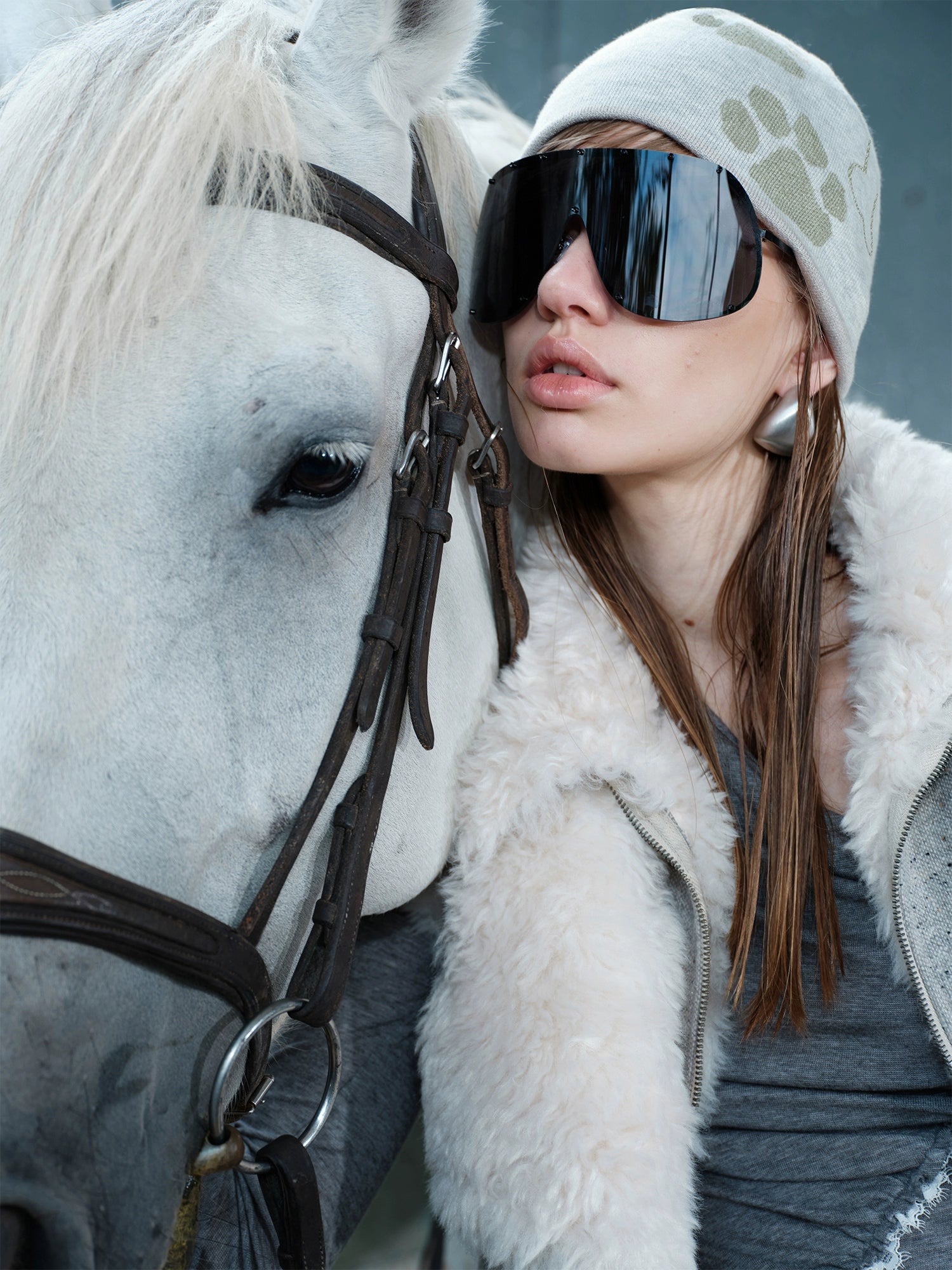 Dual-Tone Reversible Wool Knit Beanie