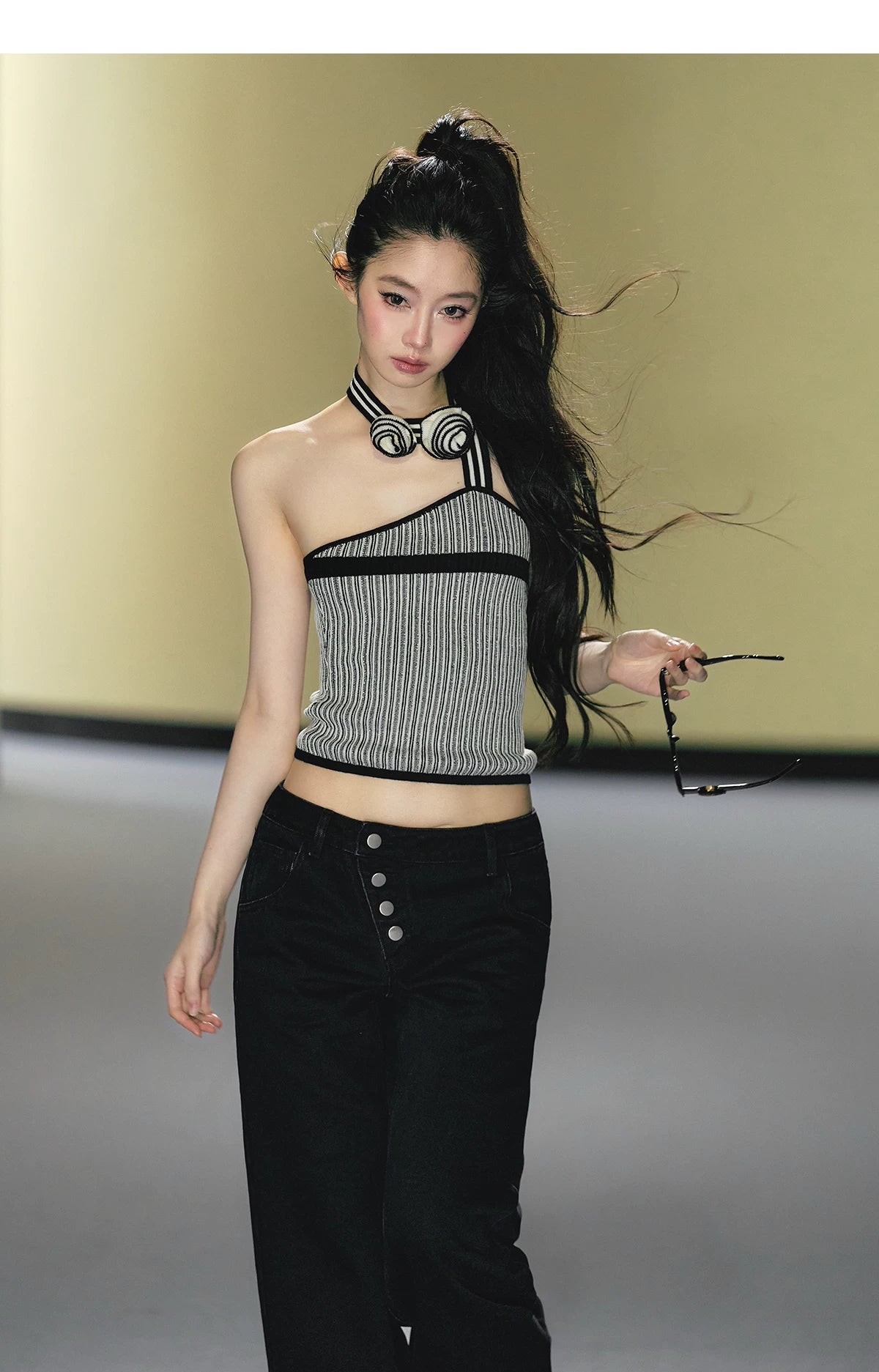 Rose Halterneck Tweed Cami & Ballet Shrug Two-Piece Set