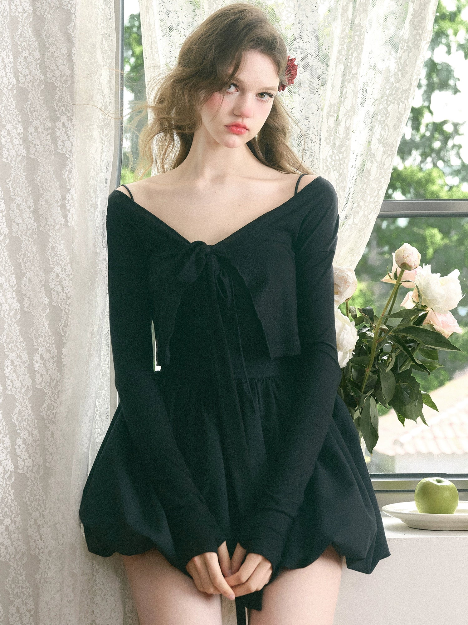 French Bow Knit Cardigan - CHINASQUAD