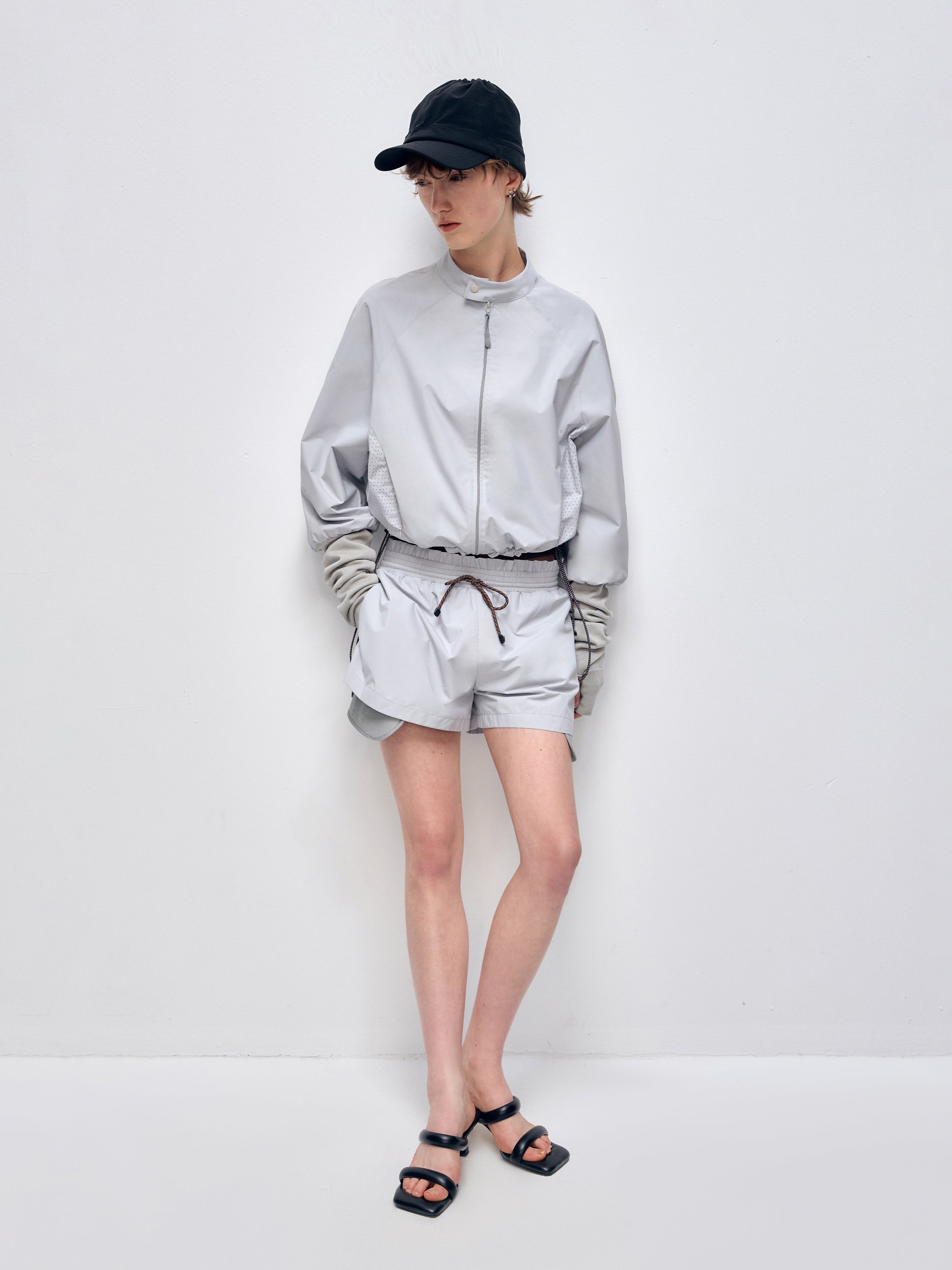 Color Block Outdoor Sports Jacket & Shorts Set - CHINASQUAD