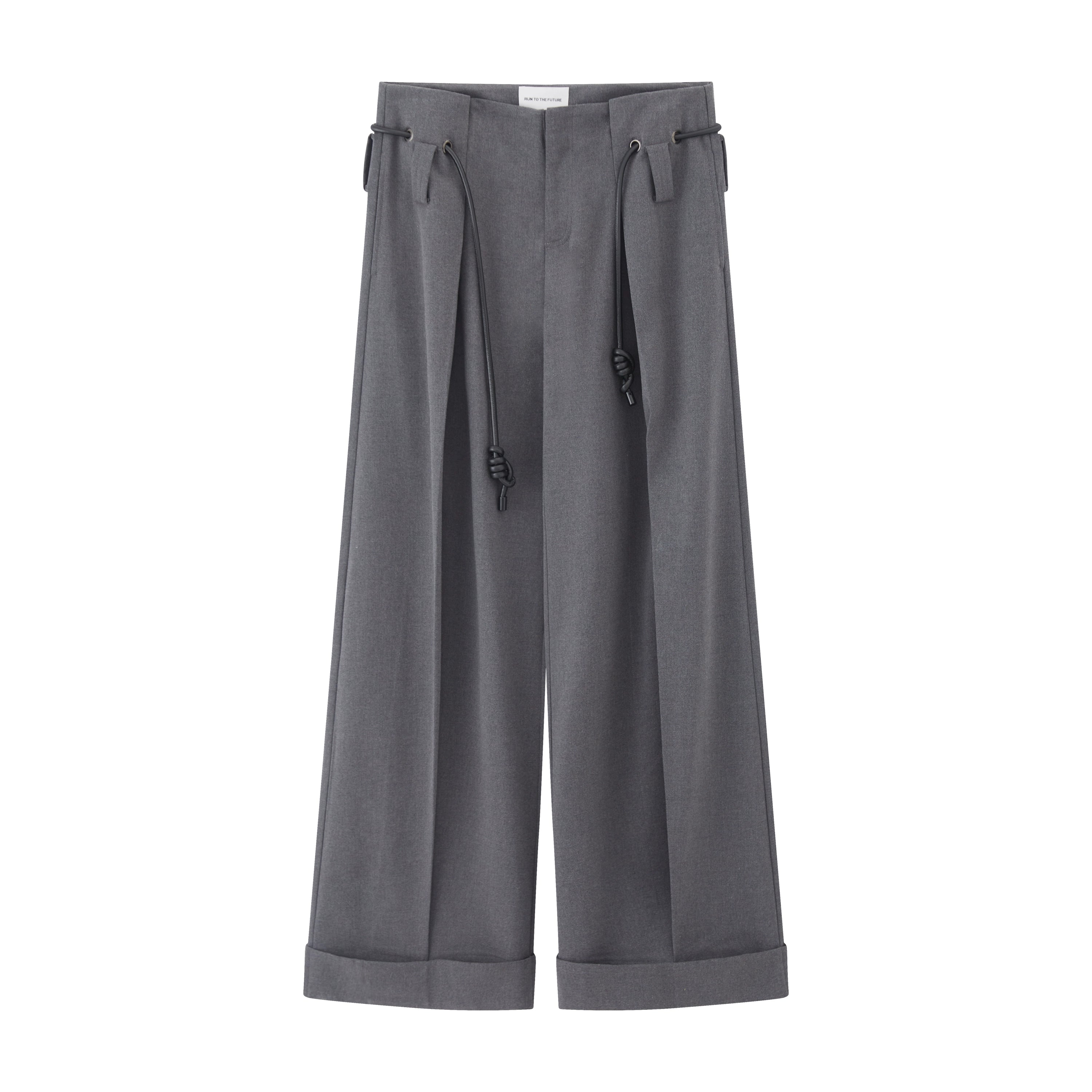 Wool Blend Wide-Leg Pants - CHINASQUAD