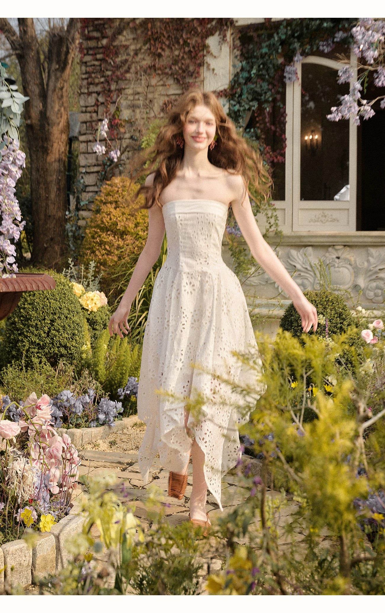 Celebration Ribbon Asymmetrical Cotton Dress