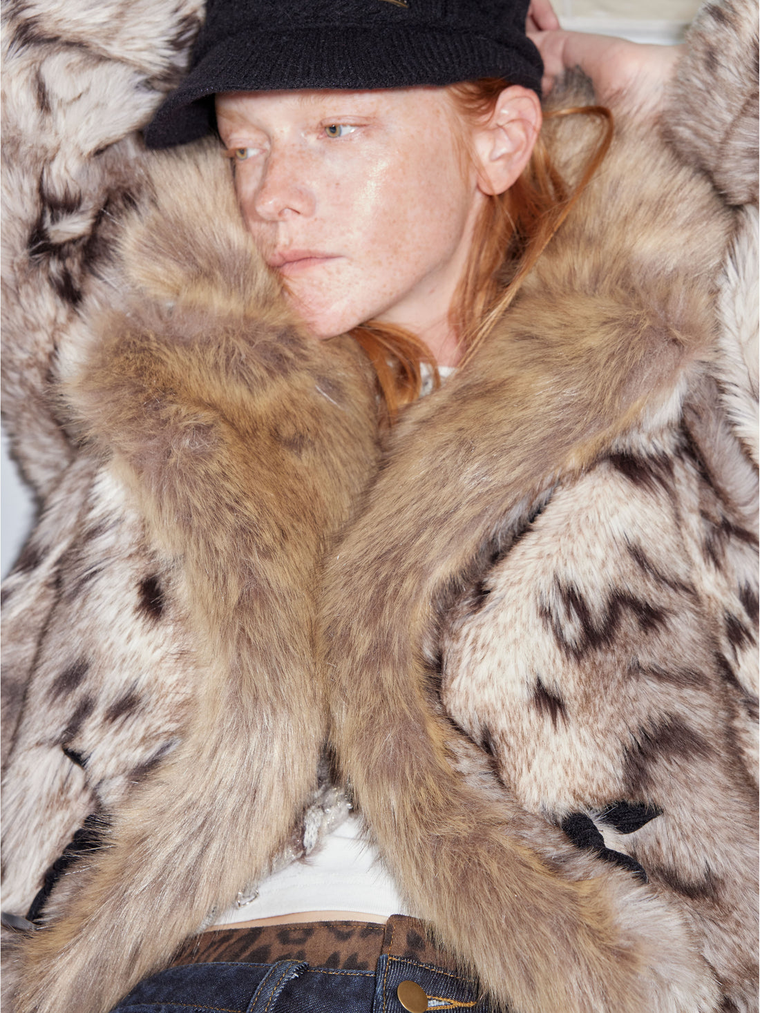Faux Fur Patchwork Short Winter Coat - CHINASQUAD