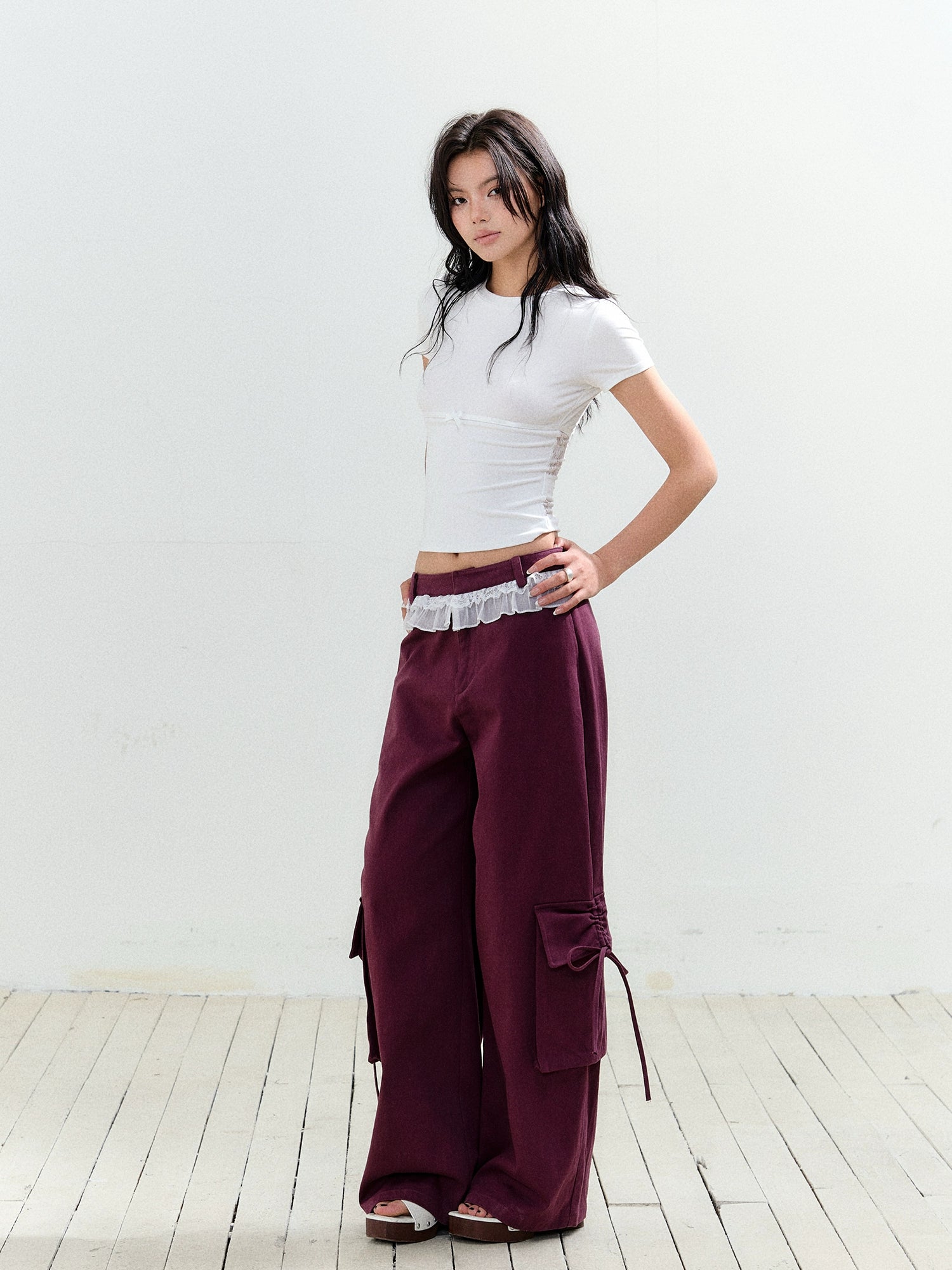 Fake Two Piece Drawstring Big Pocket Utility Pants - CHINASQUAD