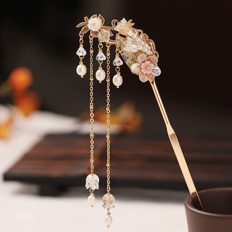 Handmade Osmanthus Dew Hanfu Hairpin - CHINASQUAD