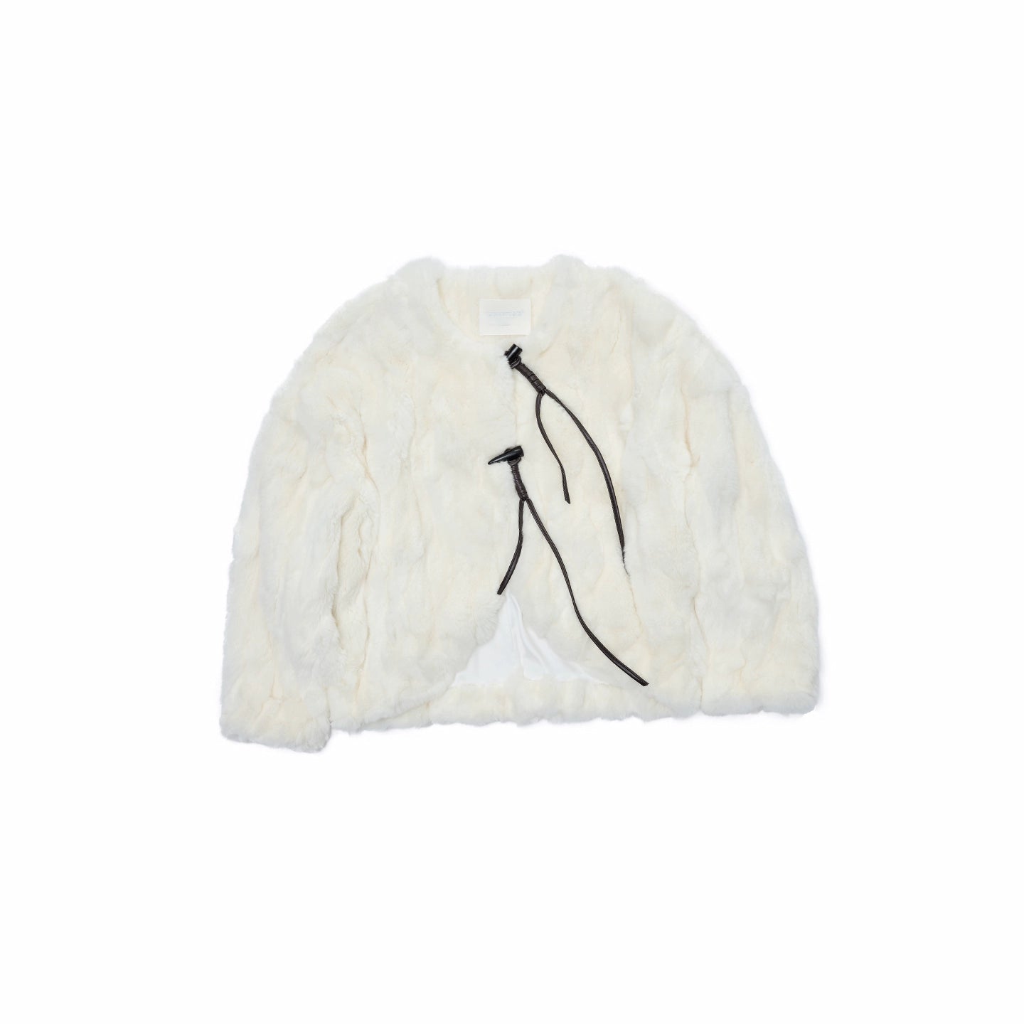 Fur Panel Horn-Buckle Jacket