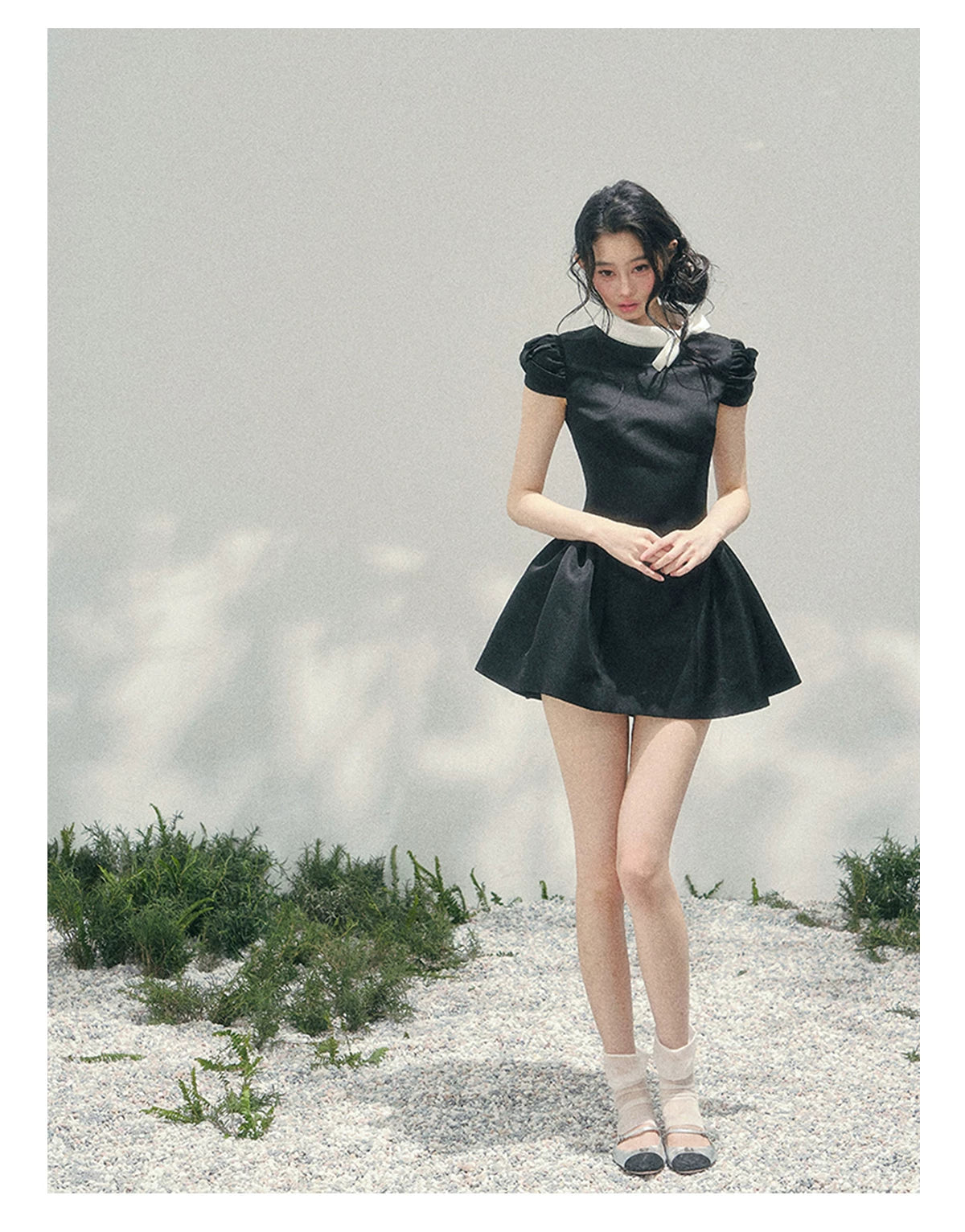 Liliane Ballroom Puff-Sleeve Mini Dress