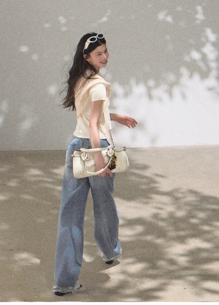 Sunny Trail Bohemian Wide-Leg Jeans