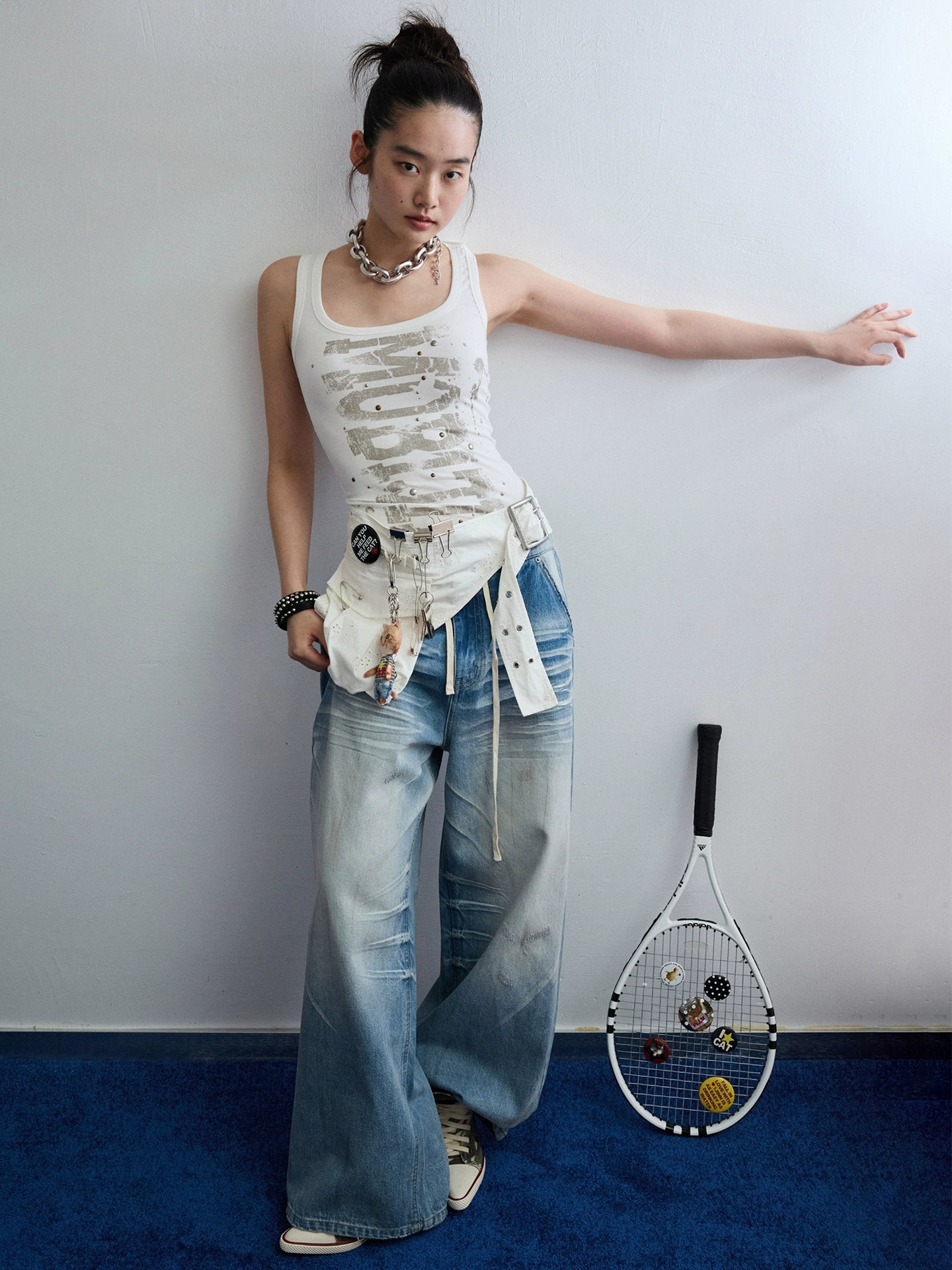 Hot-Stamped Gold & Silver Letter Printed Vest - CHINASQUAD