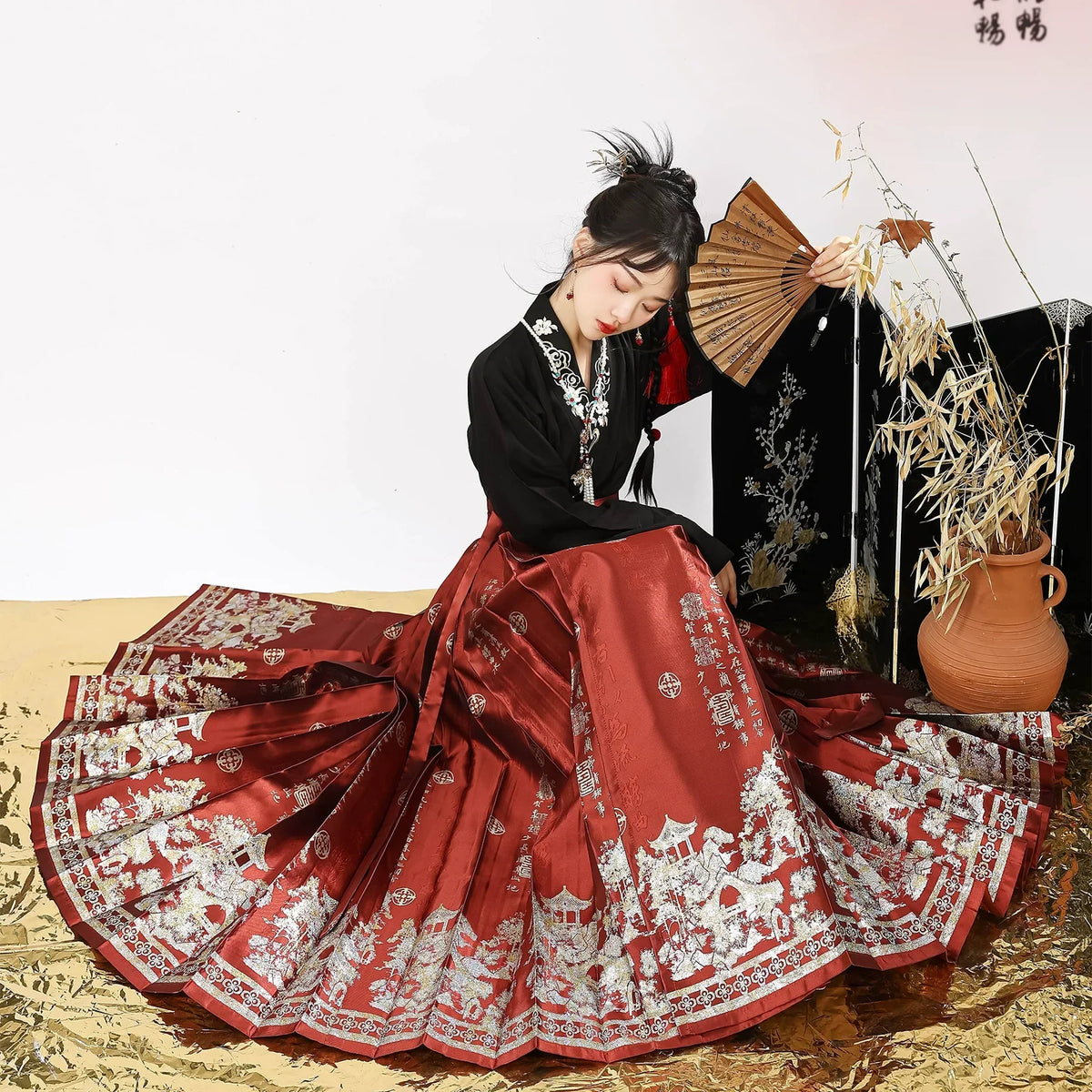 (Final Sale) “兰亭集序” Ming-dynasty Hanfu Set