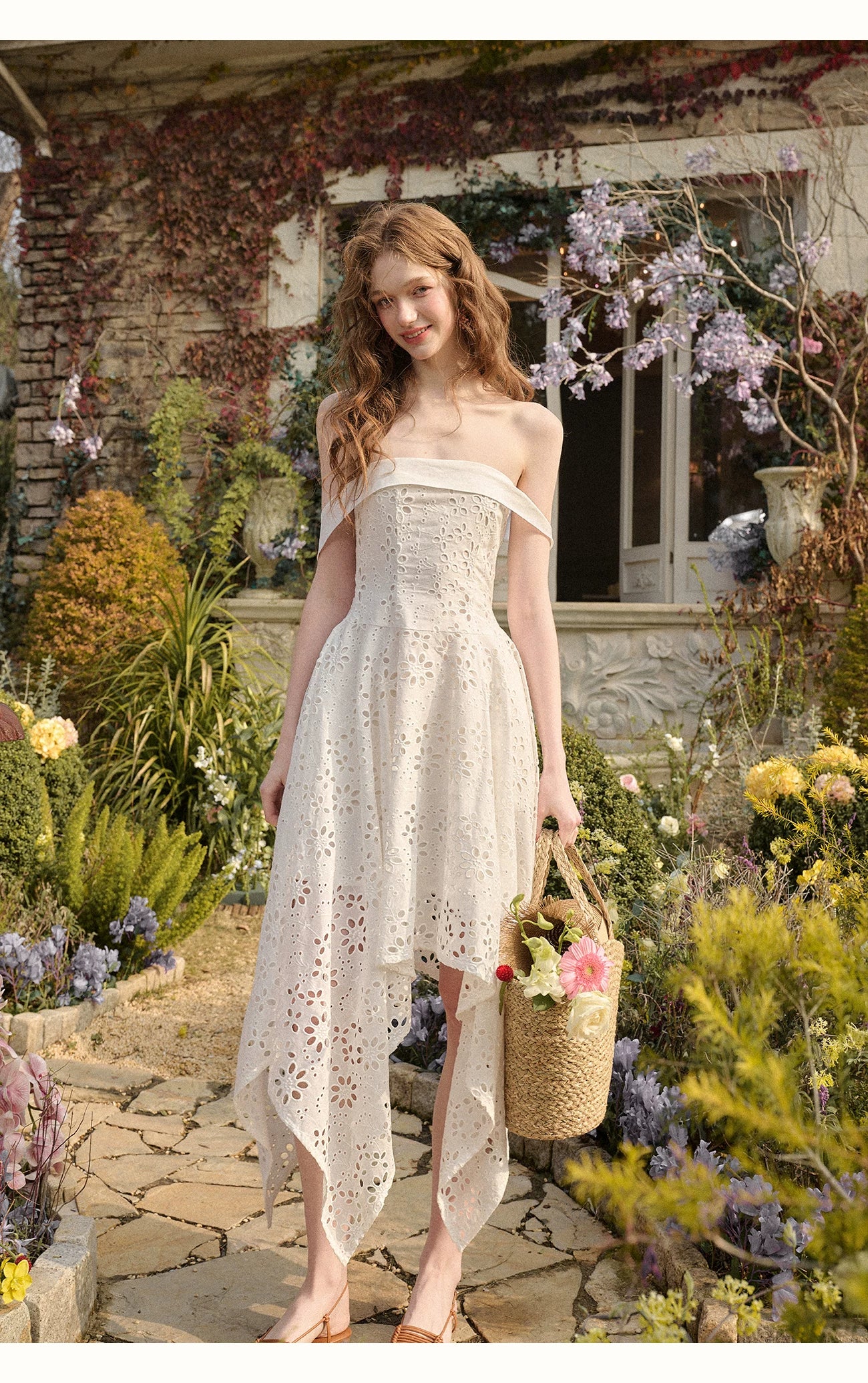 Celebration Ribbon Asymmetrical Cotton Dress