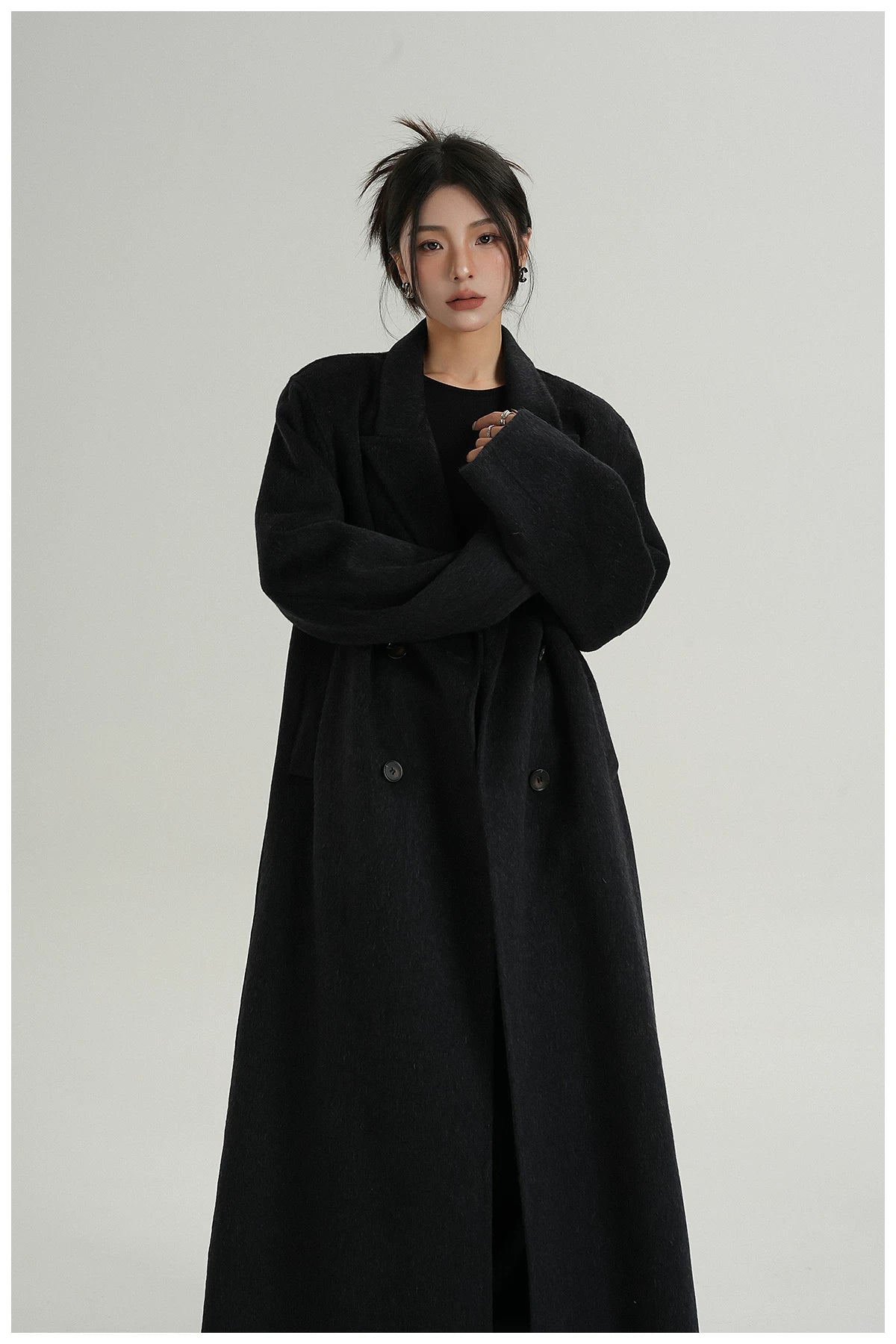 Extra-Long Tailored Wool Coat