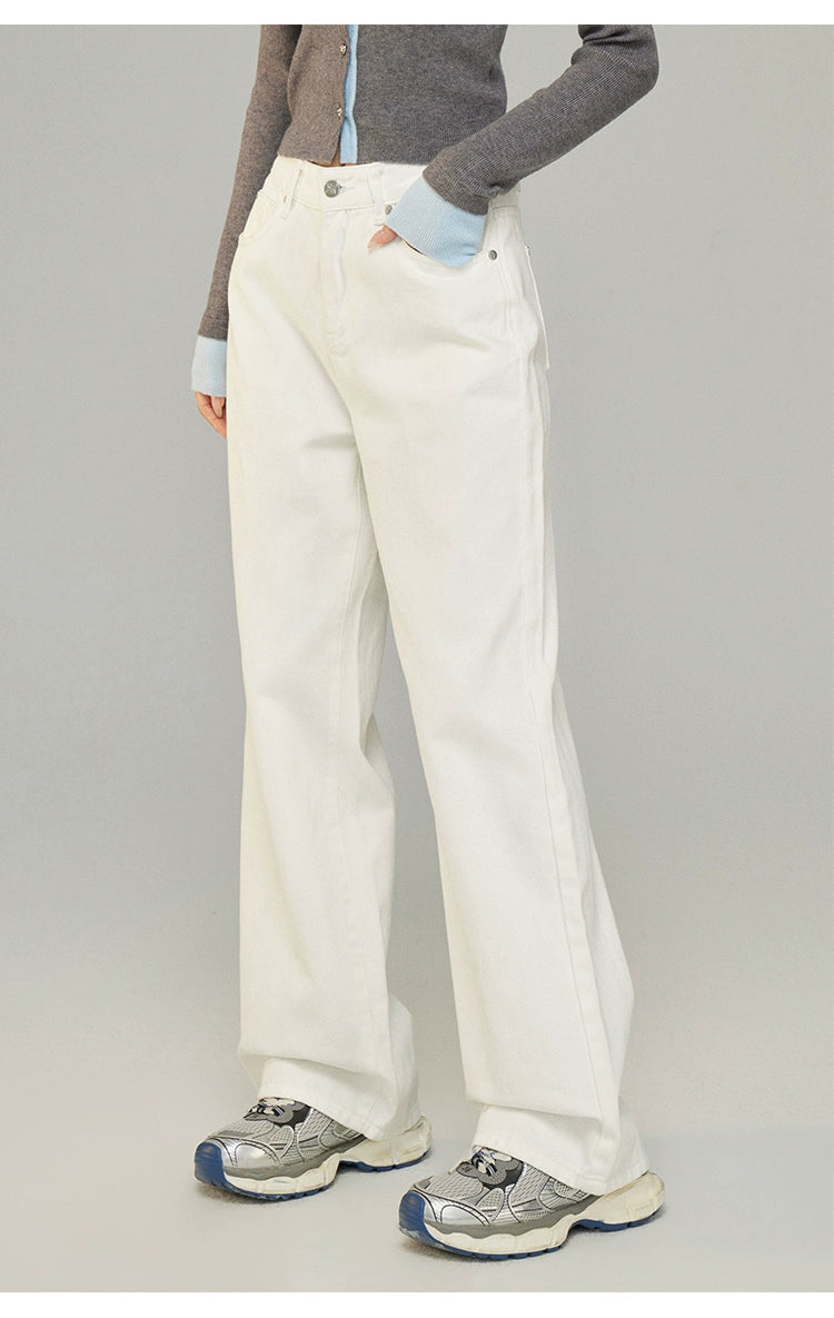MacyMccoy Logo Embroidered Wide-Leg Jeans - CHINASQUAD