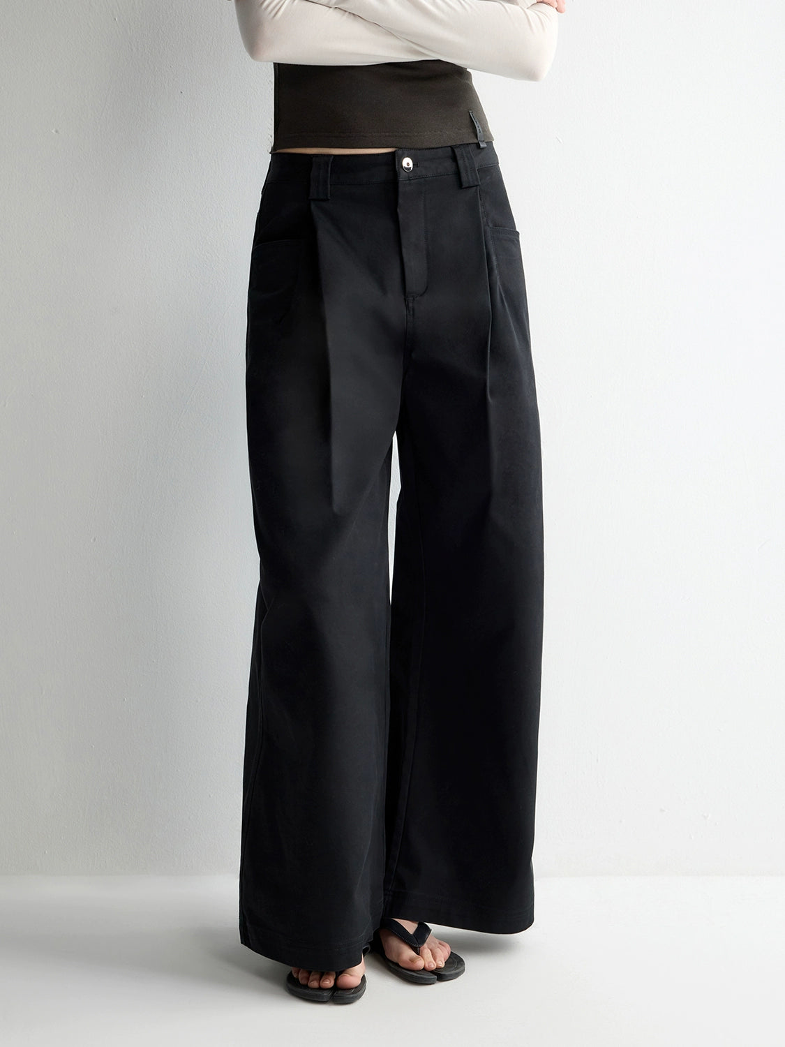 Oversized Tailored Wide-Leg Pants - CHINASQUAD