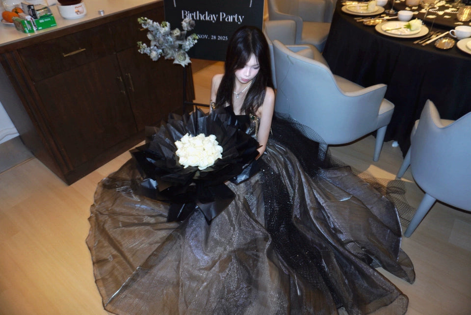 Arachnid Noir Couture Gown