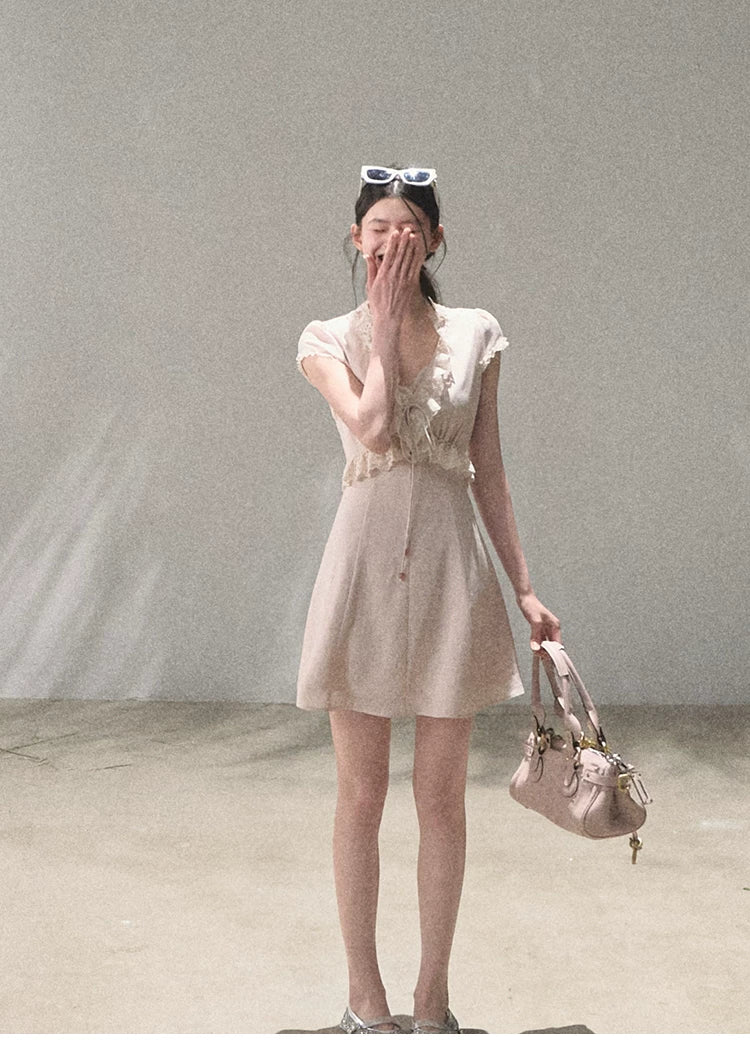 Lyocell Linen Tie-Waist Dress