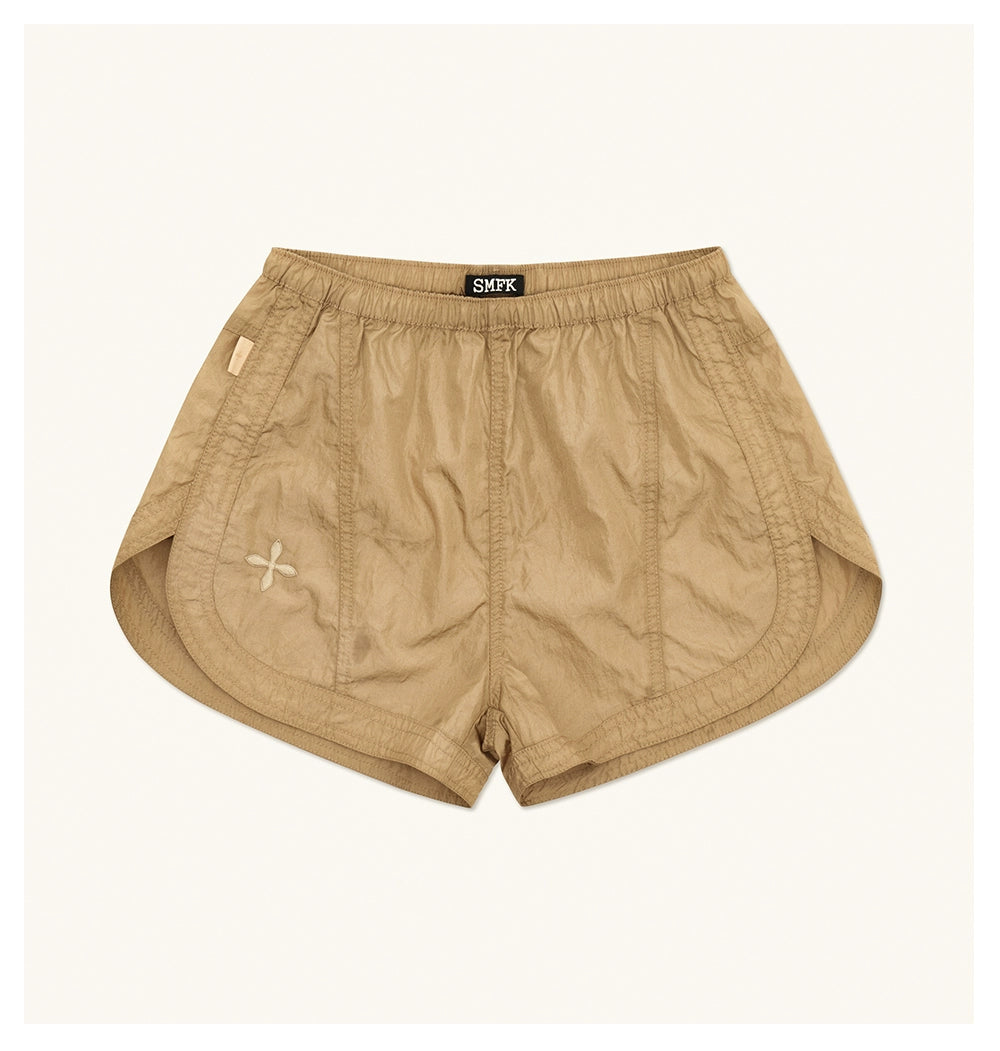 Ancient Myth Metallic Skin Embroidered Athletic Shorts - CHINASQUAD