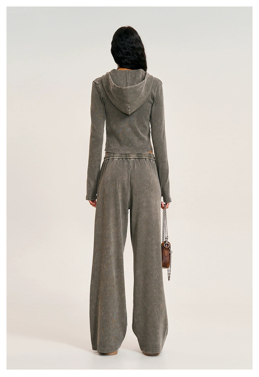 Wild Vintage Zip-up Cropped Hoodie - CHINASQUAD