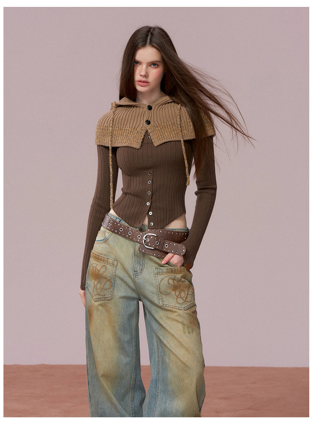 Ribbed Silk-Blend Buttoned Knit T-Shirt