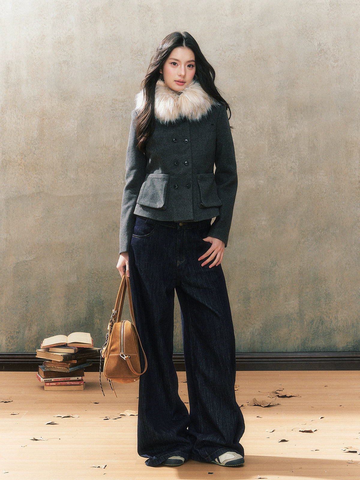 Grey Short Down Jacket - CHINASQUAD