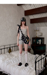 Polka Dot Adjustable Strap Hobo Bag - CHINASQUAD