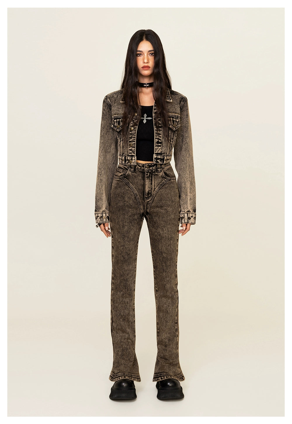 Ancient Myth Mustang short Denim Jacket - CHINASQUAD