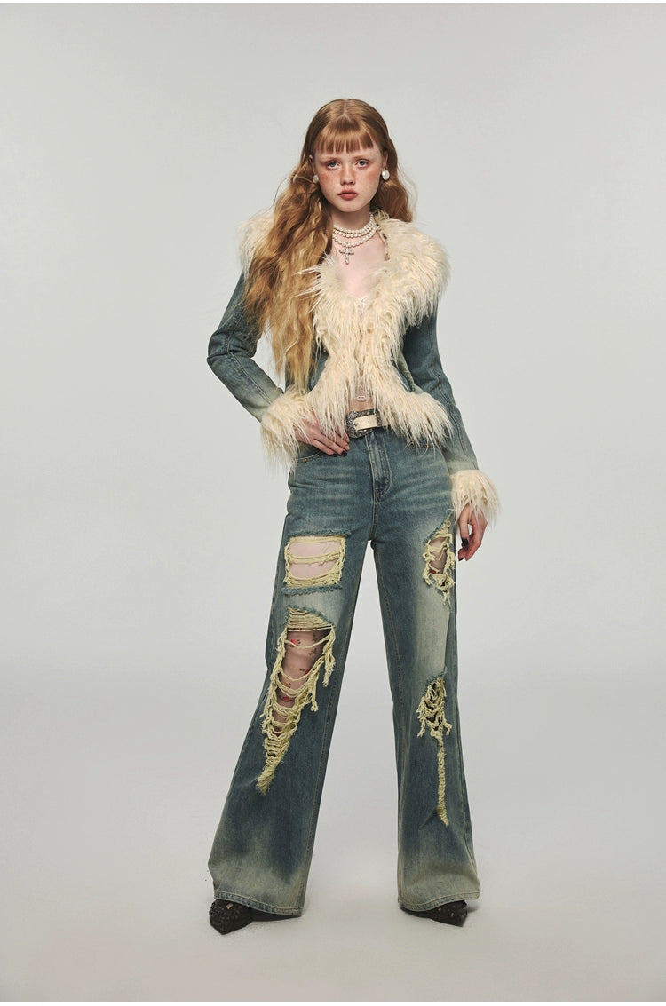 Denim Plush Jacket - CHINASQUAD