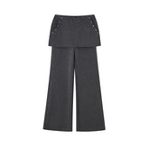 Lace Spliced Fake Two-Piece Knit Sweater - CHINASQUAD