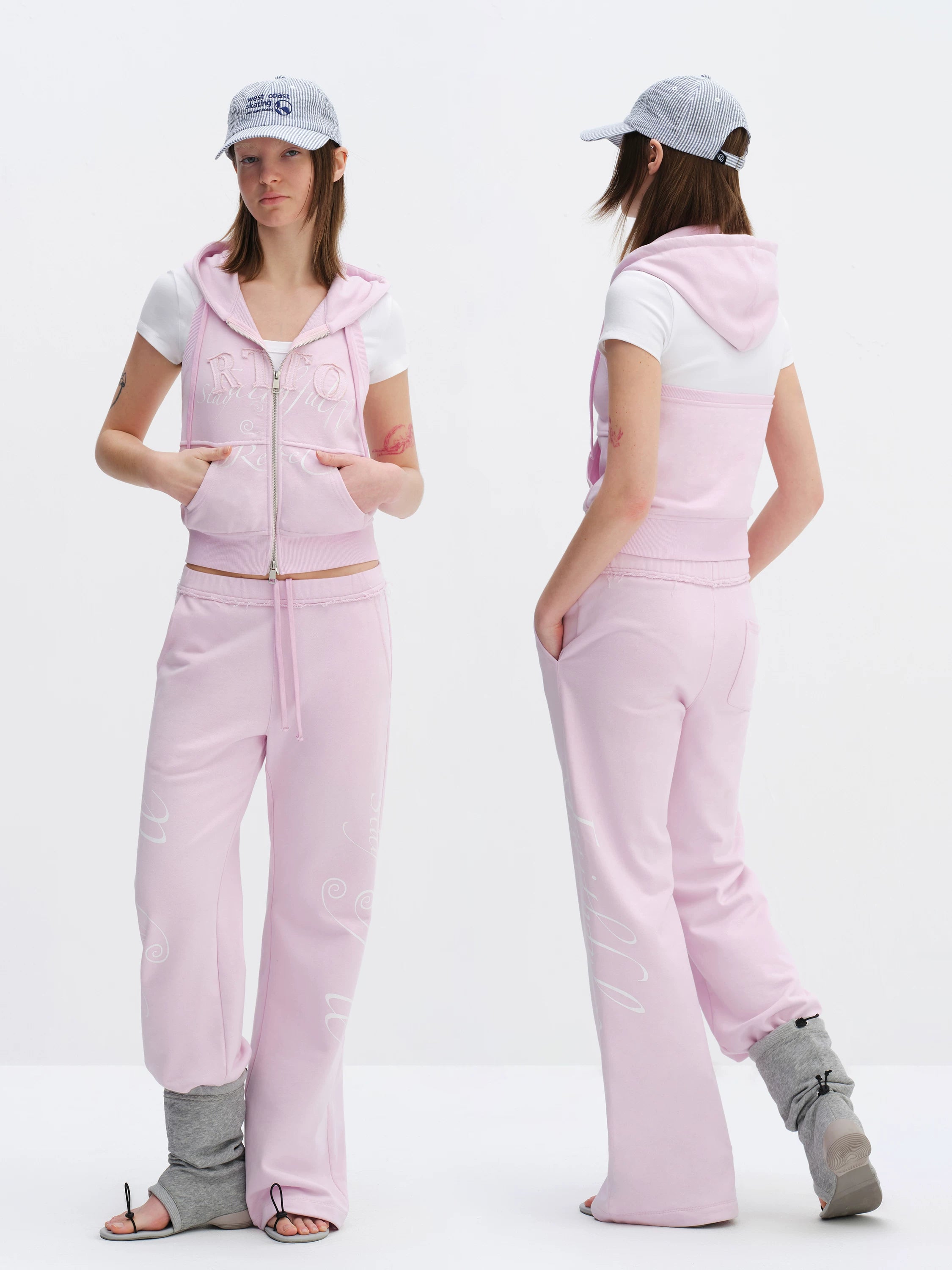 Cotton Sleeveless Zip-Up Hoodie