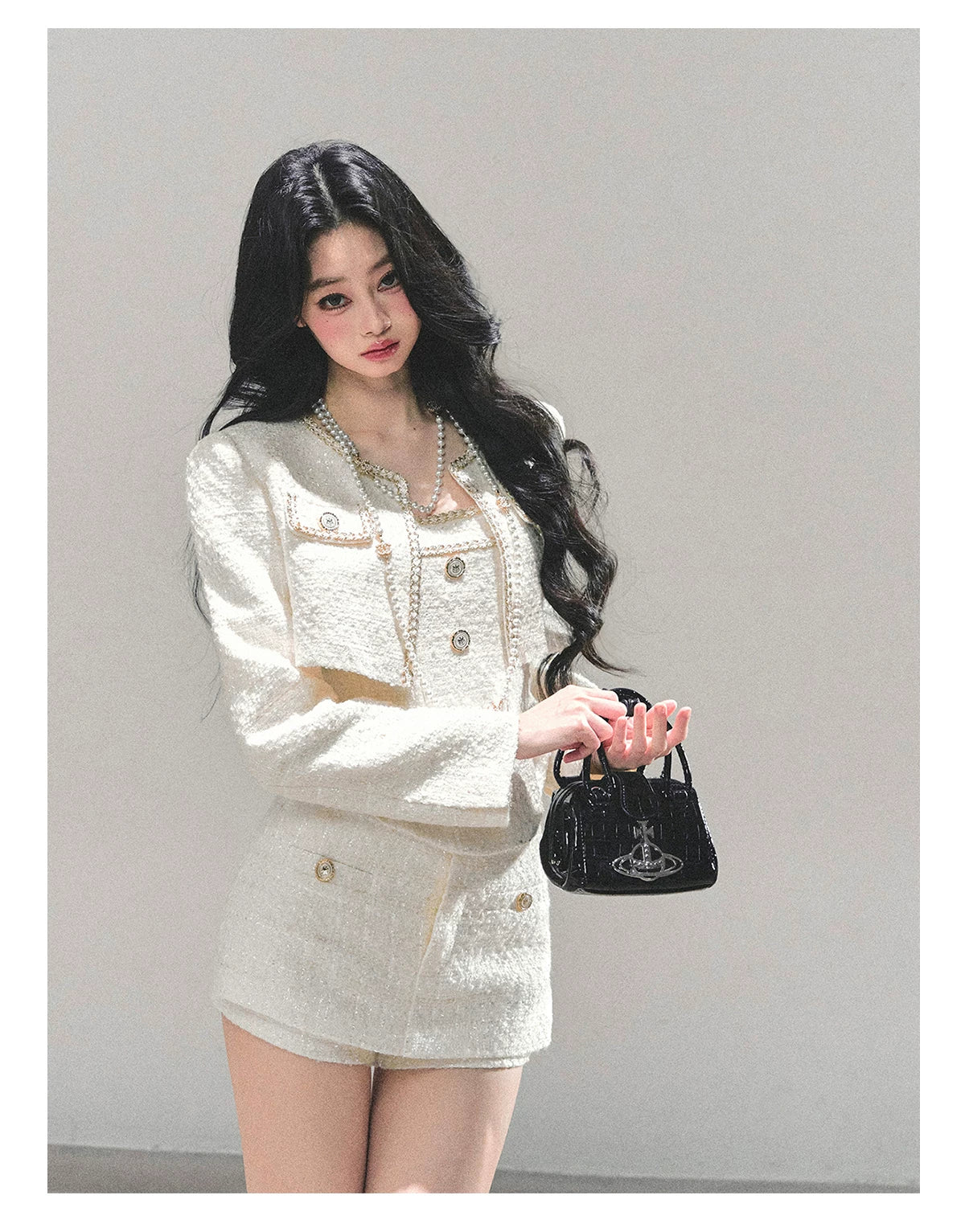 Tweed-Inspired Three-Piece Set