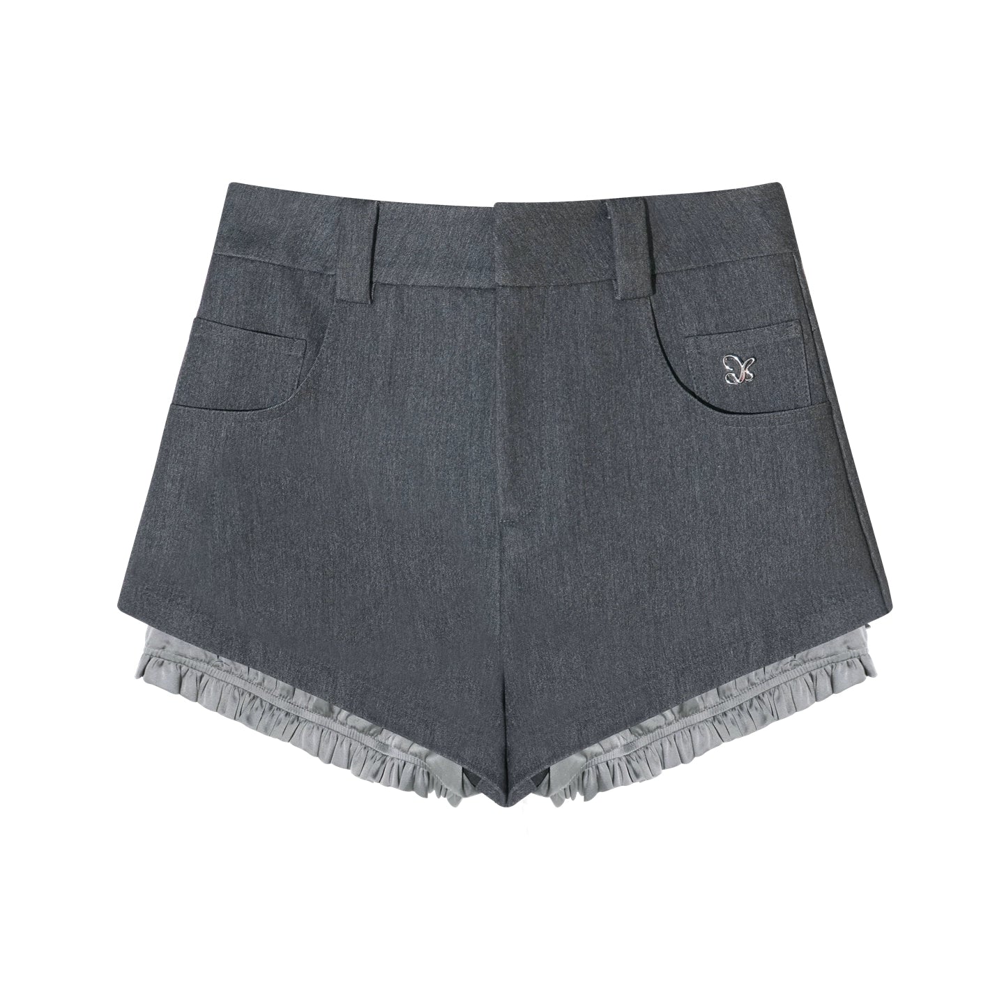 High-Waist Color-Block Layered Pumpkin Shorts - CHINASQUAD