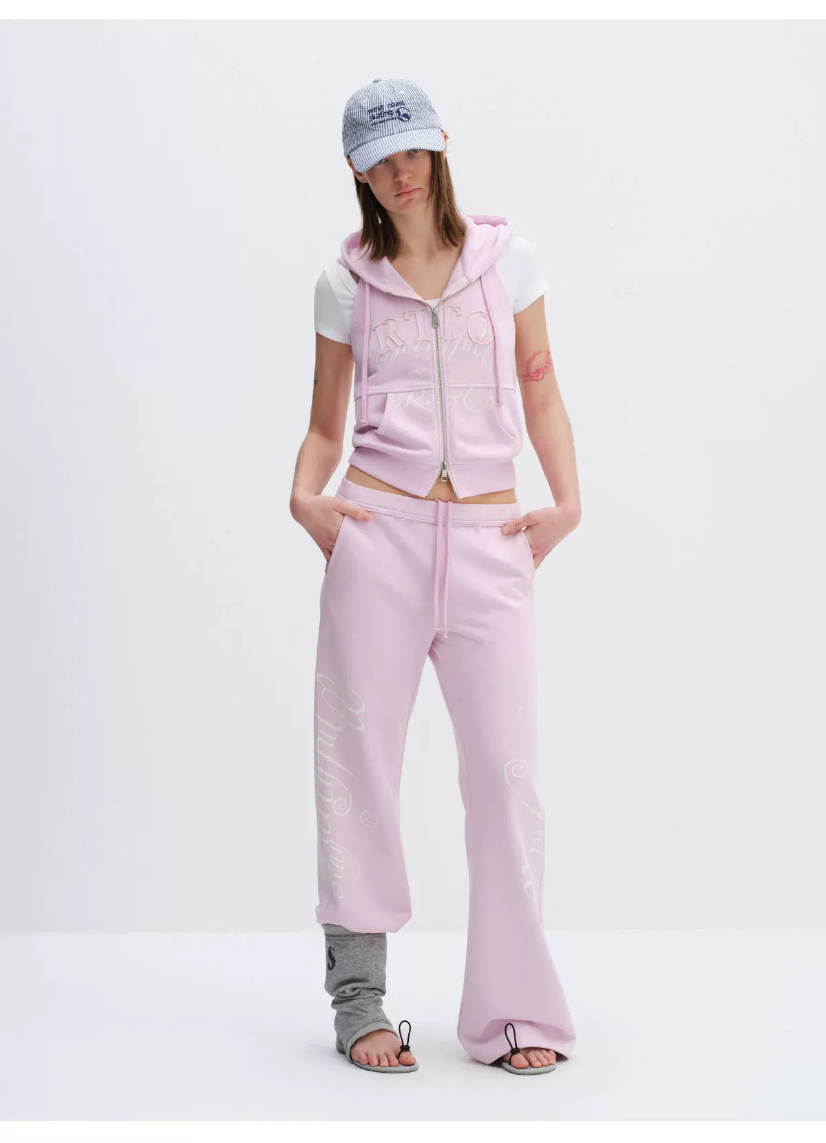 Cotton Sleeveless Zip-Up Hoodie