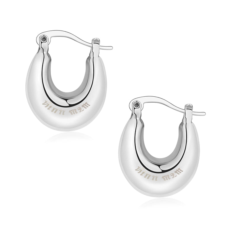 Vintage M2M Circle Letter Earrings - CHINASQUAD