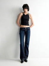 Washed Ultra Low Waist Straight Leg Jeans - CHINASQUAD