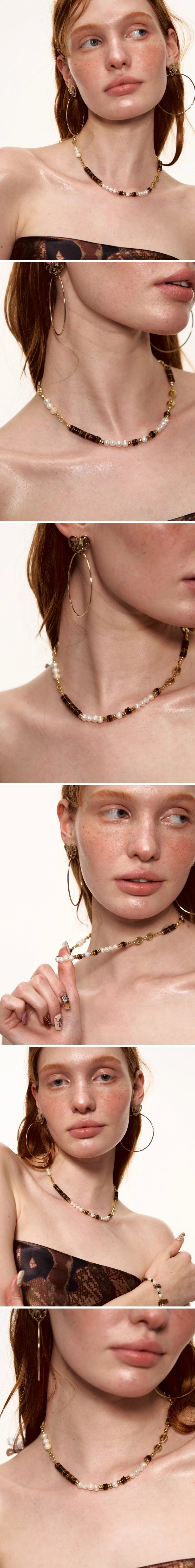 Tiger Eye Baroque Pearl Necklace - CHINASQUAD