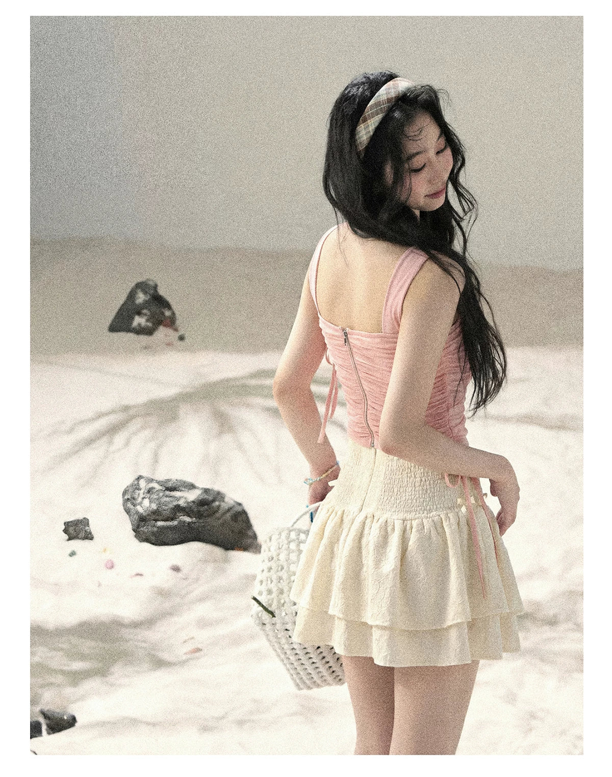 Crushed Spring Peach Blossom Top