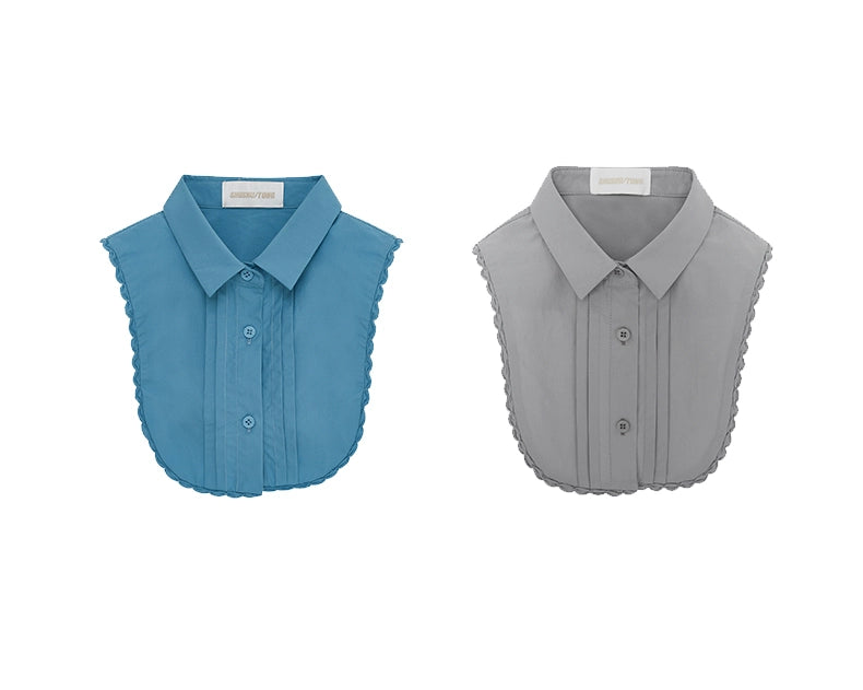 Ruffled Cotton Detachable Collar - CHINASQUAD