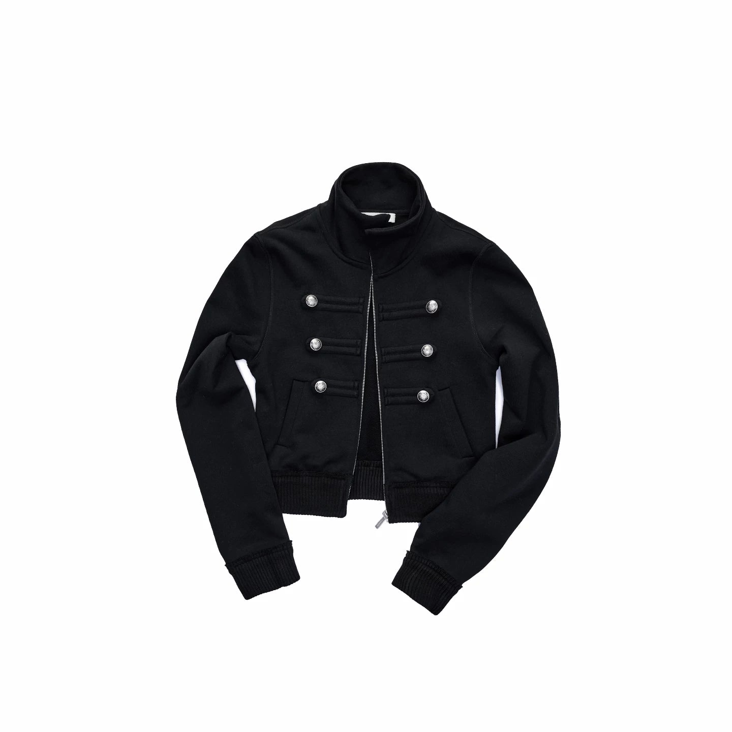Double-Breasted Stand Collar Jacket