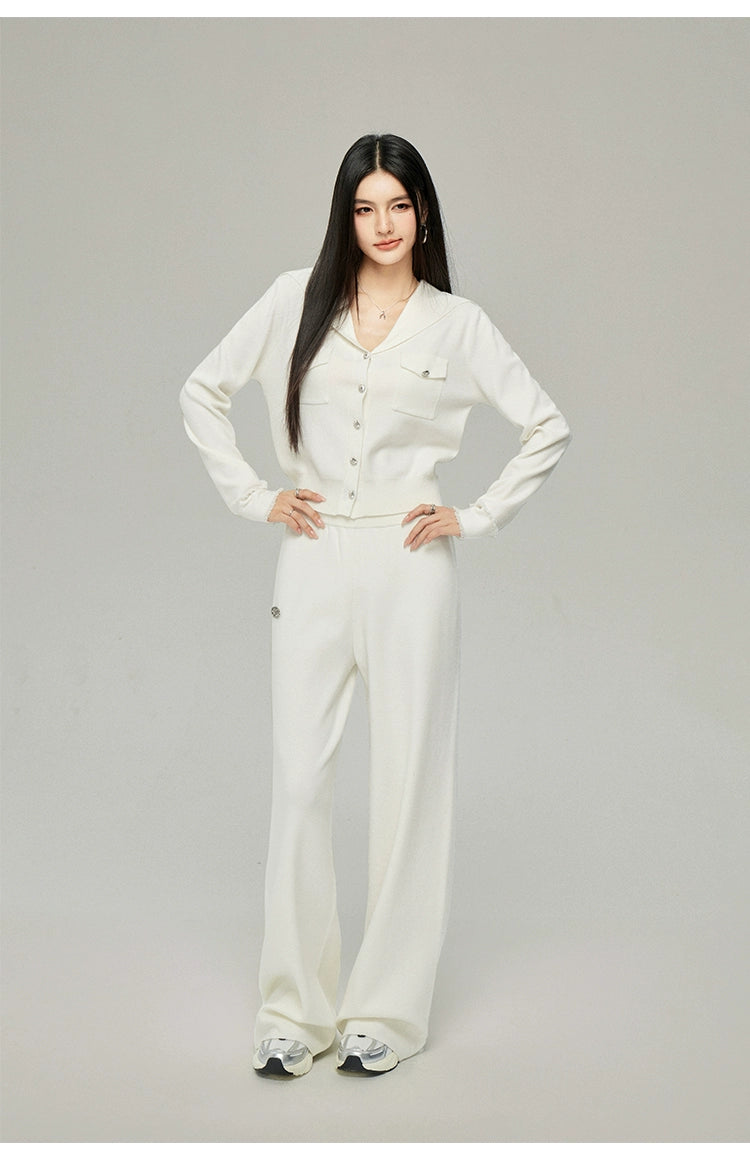 Large Lapel Knitwear Set - CHINASQUAD