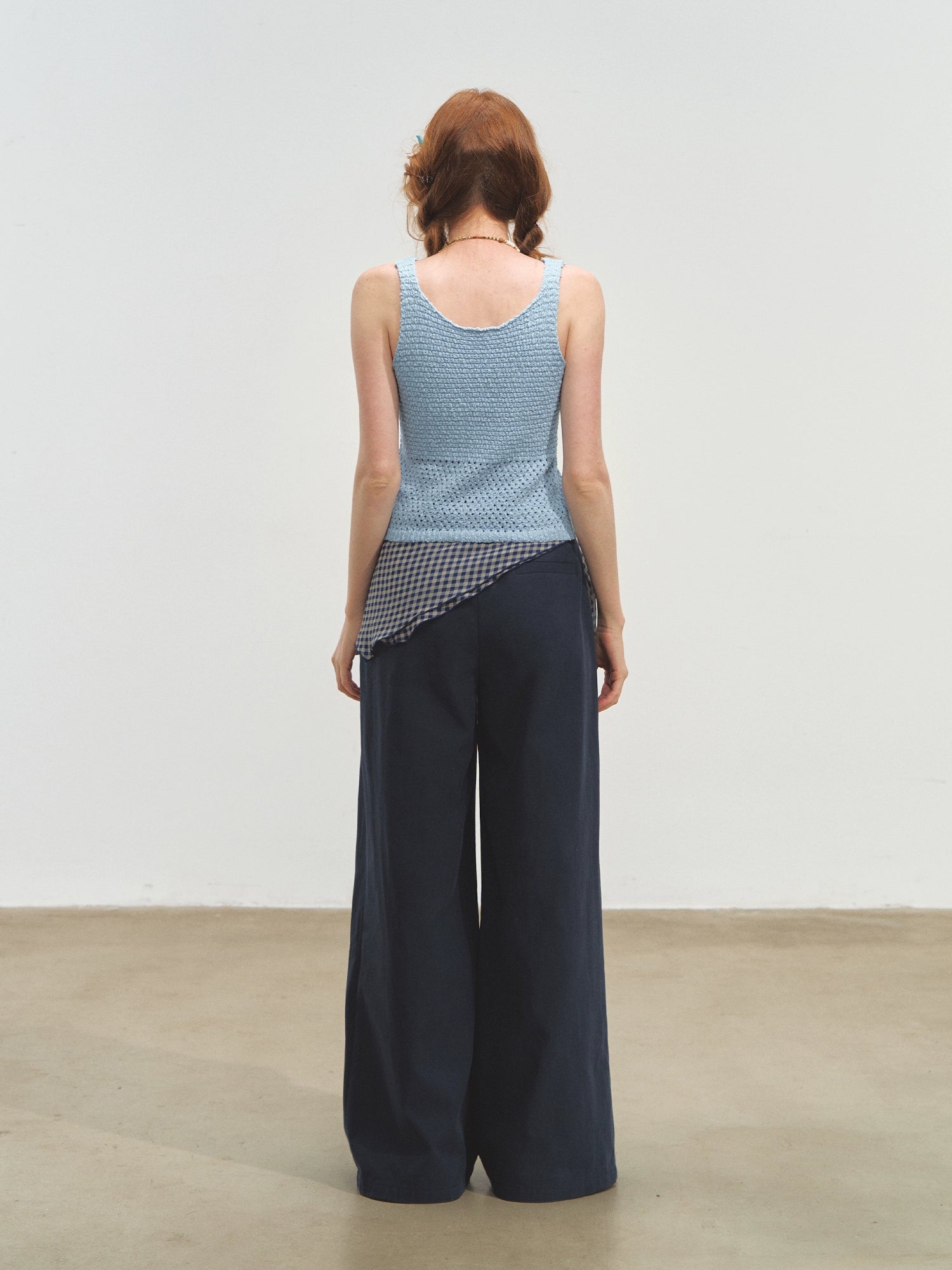 Straight-leg Floor-length Layered Wide-leg Pants - CHINASQUAD