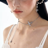 Iris Rhinestone Drawstring Necklace - CHINASQUAD