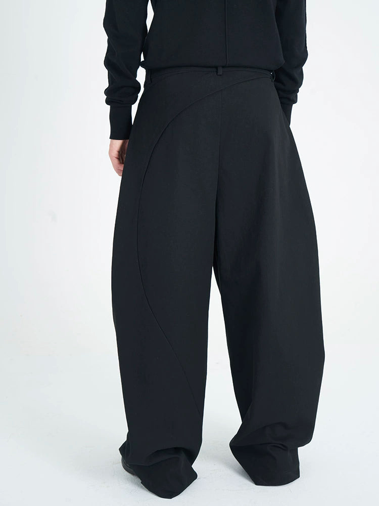 Black & Lime White Cocoon-Shaped Pants - CHINASQUAD