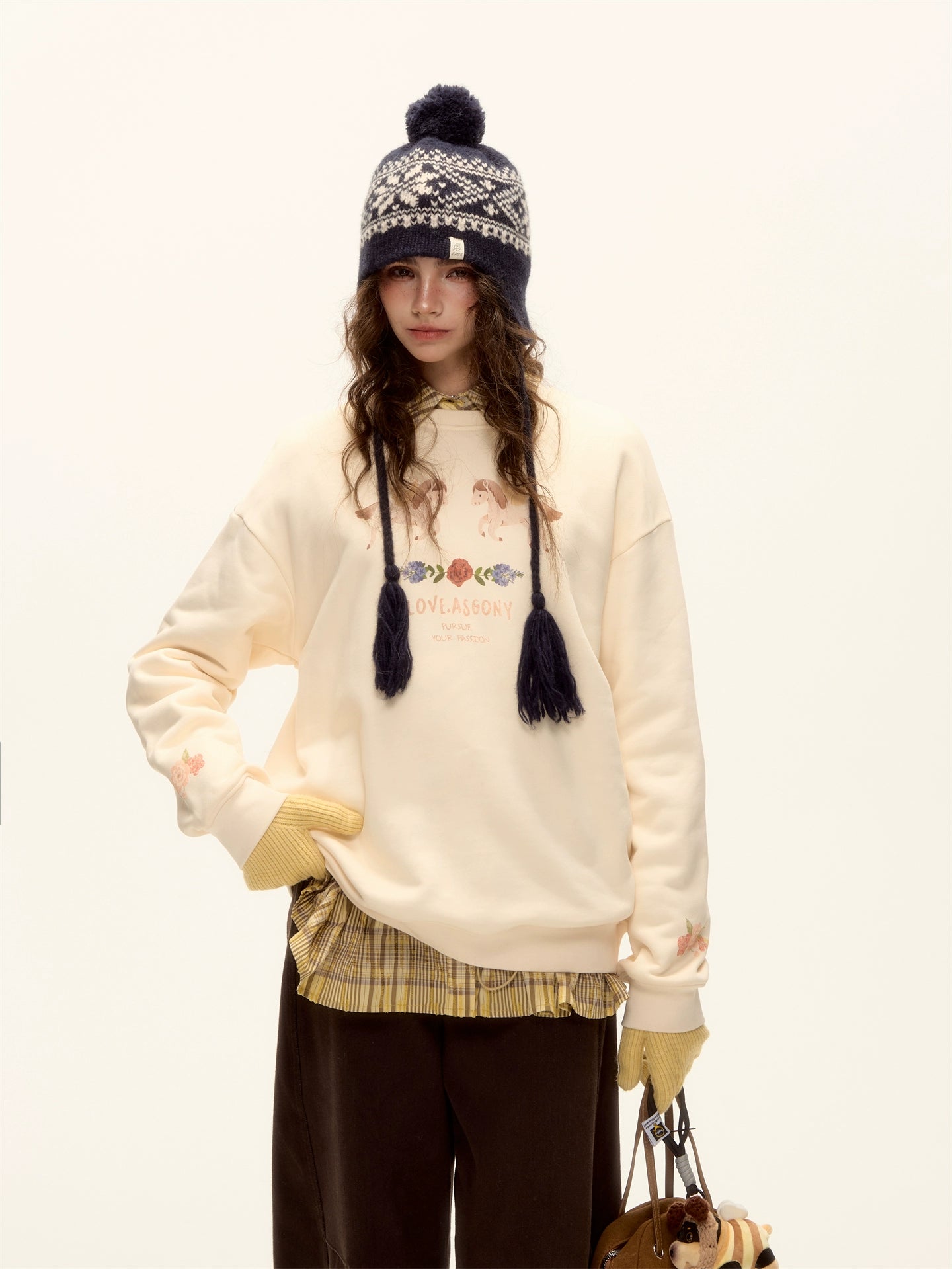 Winter Wool Knit Five-Finger Gloves